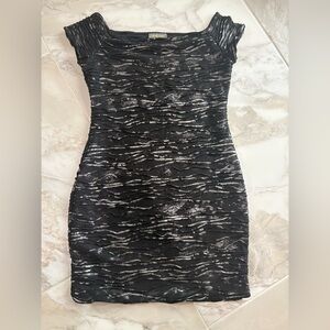 Brat Star Black and Silver Mini Dress